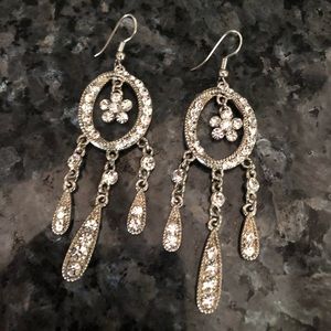Dangle Faux Diamond Earrings